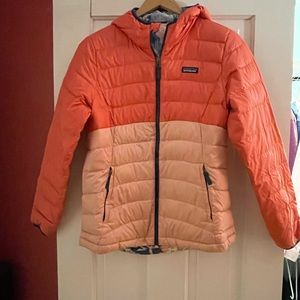Patagonia Girls' Reversible Down Sweater Hoody.